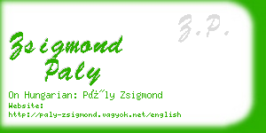 zsigmond paly business card